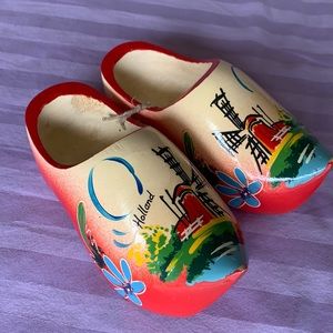 Ornate wooden clogs from Holland